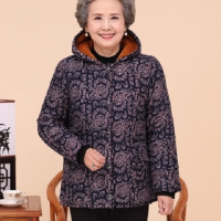 8老人冬装棉衣女60-70岁奶奶装加绒棉袄中老年人女装妈妈加厚外套