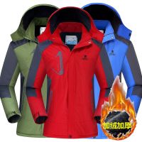秋冬季加绒加厚棉衣袄子外套男士大码休闲工作棉服户外冲锋衣棉袄
