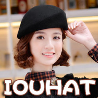 羊毛呢帽子韩版帽画家帽女小礼帽秋冬潮毛呢英伦百搭日系贝雷帽