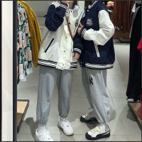 港风涂鸦拼接撞色棒球服港风外套男女情侣装夹克秋季上衣