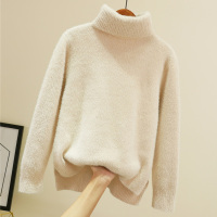 高领宽松毛衣女2020冬新款加厚雪尼尔女士仿水貂绒外穿打底针织衫