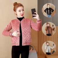 棉衣女2018新款时尚短款金丝绒小棉袄轻薄韩版宽松百搭外套女
