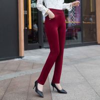 春秋款中老年女士弹力休闲裤中年女装长裤大码松紧腰高腰妈妈裤子