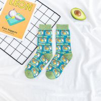 法国猫咪男女个性潮袜棉复古学院风中长筒袜子秋冬季文艺日系ins
