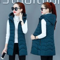 棉马甲女秋冬2019新款羽绒棉中长外套韩版修身显瘦无袖