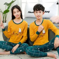青少年纯棉内衣套装秋衣秋裤男女孩中大童小学生薄款保暖内衣套装