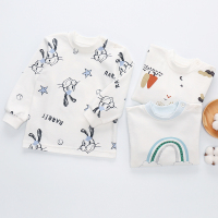 宝宝纯棉保暖内衣儿童秋衣单件上衣新生婴儿衣服男童女打底衫秋冬