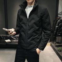 冬季男士轻薄羽绒服韩版潮流青年立领保暖外套男装白鸭绒羽绒衣服