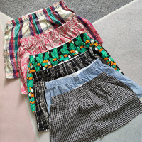 三条内裤男士纯棉阿罗裤宽松四角短睡裤布舒适版不勒大号大码平角