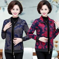 妈妈装春秋装薄夹克中老年女春春季上衣单层小外套中年40-50岁