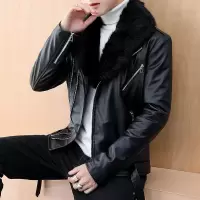 春季男士皮衣男韩版修身斜拉链夹克pu皮机车外套皮夹克青少年外套