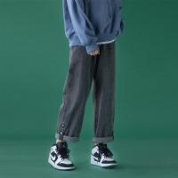 azlan牛仔裤女2020新款秋冬百搭显瘦宽松阔腿裤港风复古直筒裤子