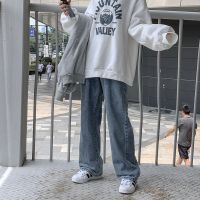 牛仔裤女秋季直筒宽松高腰显瘦垂感阔腿裤2020新款ins潮老爹裤子