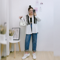 涵胖胖大码胖mm2020新款高腰百搭休闲直筒牛仔裤女秋宽松显瘦裤子