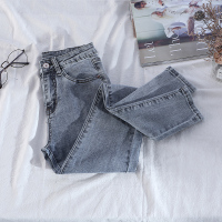 浅色牛仔裤女九分裤高腰修身小脚裤2020春季新款显瘦大码铅笔裤子