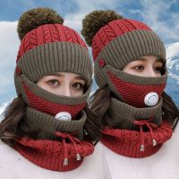 毛线帽子女秋冬季韩版百搭加绒加厚保暖护耳骑车防风针织帽女