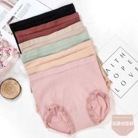 5条装女士内裤低腰锦纶夏季薄款蕾丝蝴蝶结抗菌透气无痕少女