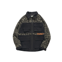 2020春秋新款街头复古工装国潮港风嘻哈bf风豹纹牛仔外套夹克男女