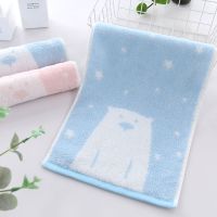 纯棉童巾3条可爱男女儿童宝宝婴儿柔软吸水洗脸小毛巾手帕