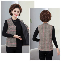 妈妈装春装马夹外套50岁中老年女装春秋马甲背心中年女士坎肩外穿