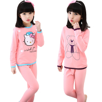 女童保暖内衣套装加绒加厚儿童纯棉秋衣秋裤童装家居服宝宝睡衣季