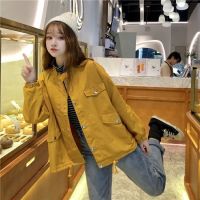 工装外套女潮ins春秋季韩版宽松百搭校园风棒球服学生学院风夹克
