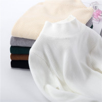 秋冬韩范新款纯色薄款毛衣女半高领紧身打底衫套头百搭长袖针织衫