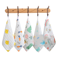 宝宝纯棉6层纱布婴儿新生儿童毛巾全棉小方巾洗脸洗澡手帕口水巾