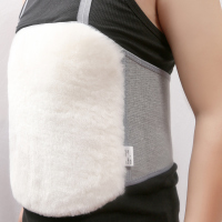 护胃护胸带保暖纯羊毛皮毛一体护腰带胸部肚兜男女士护腹肚中老年