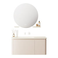 希箭(HOROW)5109奶芙系列浴室柜100cm套装O2O(不含安装)