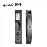 gushi顾仕(金典1号猫眼款)1号猫眼款 指纹锁 锁具 防盗门智能锁密码锁远程开锁  灰色