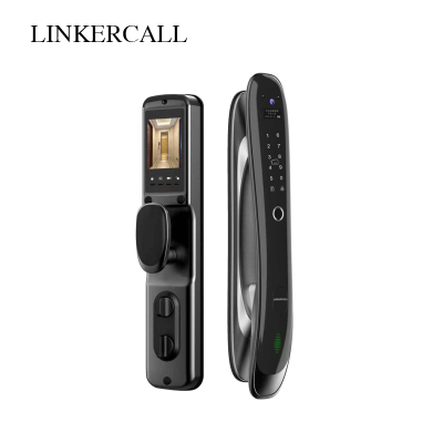 LINKERCALL智能锁 828 指纹锁 指纹/密码/IC卡/微信远程/手机可视/钥匙/临时密钥