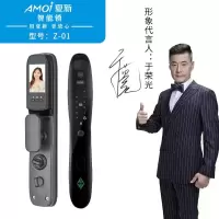 AMOi夏新高端智能锁 Z-01 星空灰 指纹开锁 密码开锁 刷卡开锁 钥匙开锁