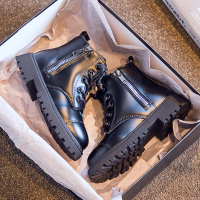 儿童马丁靴2020年新款女童短靴英伦风春秋款单靴百搭公主加绒皮靴