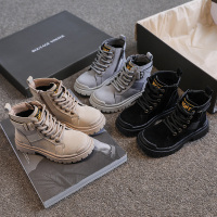 女童马丁靴2020秋季新款女童靴子二皮加绒儿童休闲短靴童鞋冬款