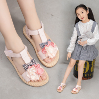女童凉鞋2020新款夏天小公主鞋儿童中大童网红小女孩花朵软底夏季