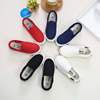 童鞋儿童帆布鞋童一脚蹬布鞋女童学生中大童小白鞋球鞋板鞋