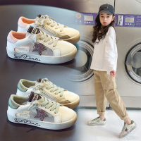 童鞋2020年春季新款单鞋儿童星星板鞋小脏鞋童透气鞋