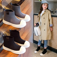 女童袜子靴2020年春秋季新款儿童百搭弹力靴休闲英伦风马丁靴网红