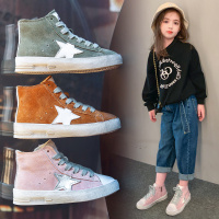 女童鞋秋冬2020新款板鞋加绒儿童高帮鞋时尚透气童鞋子