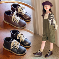 女童靴子春秋单靴2020新款英伦风儿童真皮马丁靴童宝宝百搭短靴