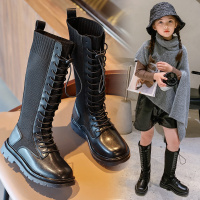 女童靴子春秋单靴2020秋季新款儿童长筒弹力子女孩长靴