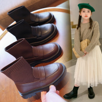 女童英伦风马丁靴2020年秋季新款韩版女孩儿童短靴小学生弹力靴子