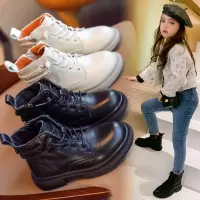 女童鞋马丁靴儿童短靴春秋单靴2020年新款宝宝秋冬加绒靴子真皮
