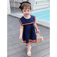 2020女童装夏装新款韩版学院风儿童连衣裙 女宝宝小孩公主裙子潮