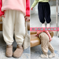 2020女童装冬装新款加绒灯芯绒束脚韩版休闲棉裤宝宝小孩洋气裤子
