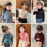 2020女童装冬装新款多色半高领韩版休闲儿童T恤 女宝宝洋气打底衫