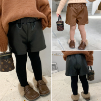 2020女童装秋冬装新款韩版洋气儿童皮裤女宝宝冬季外搭小孩短裤子