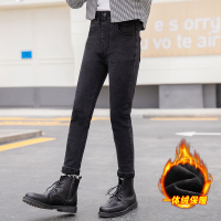 女童加绒棉混纺布裤2020春秋新款儿童修身小脚裤子洋气中大童长裤