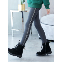 女童打底裤2020新款儿童加绒秋冬款织带长裤外穿女孩时髦裤子